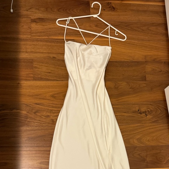 Satin cowl neck dress - Picture 2 of 3